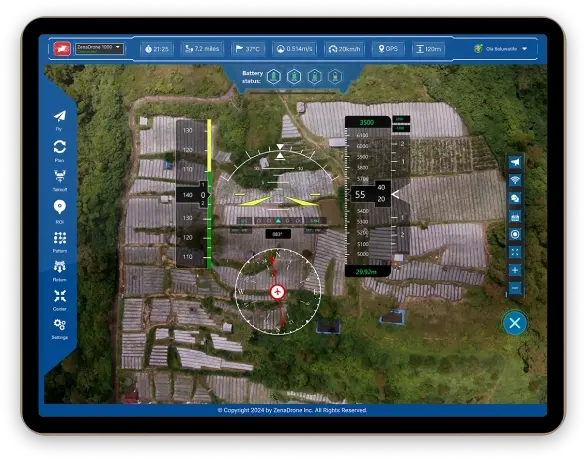 Device mockup displaying the upper view